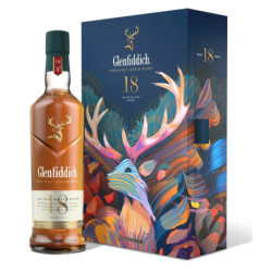 Glenfiddich 18YO zestaw z piersiówką